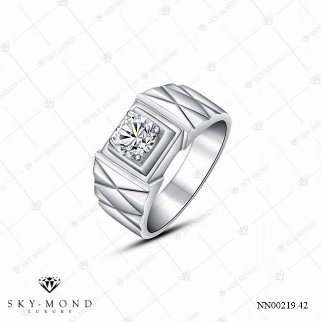 nhẫn nam vàng trắng