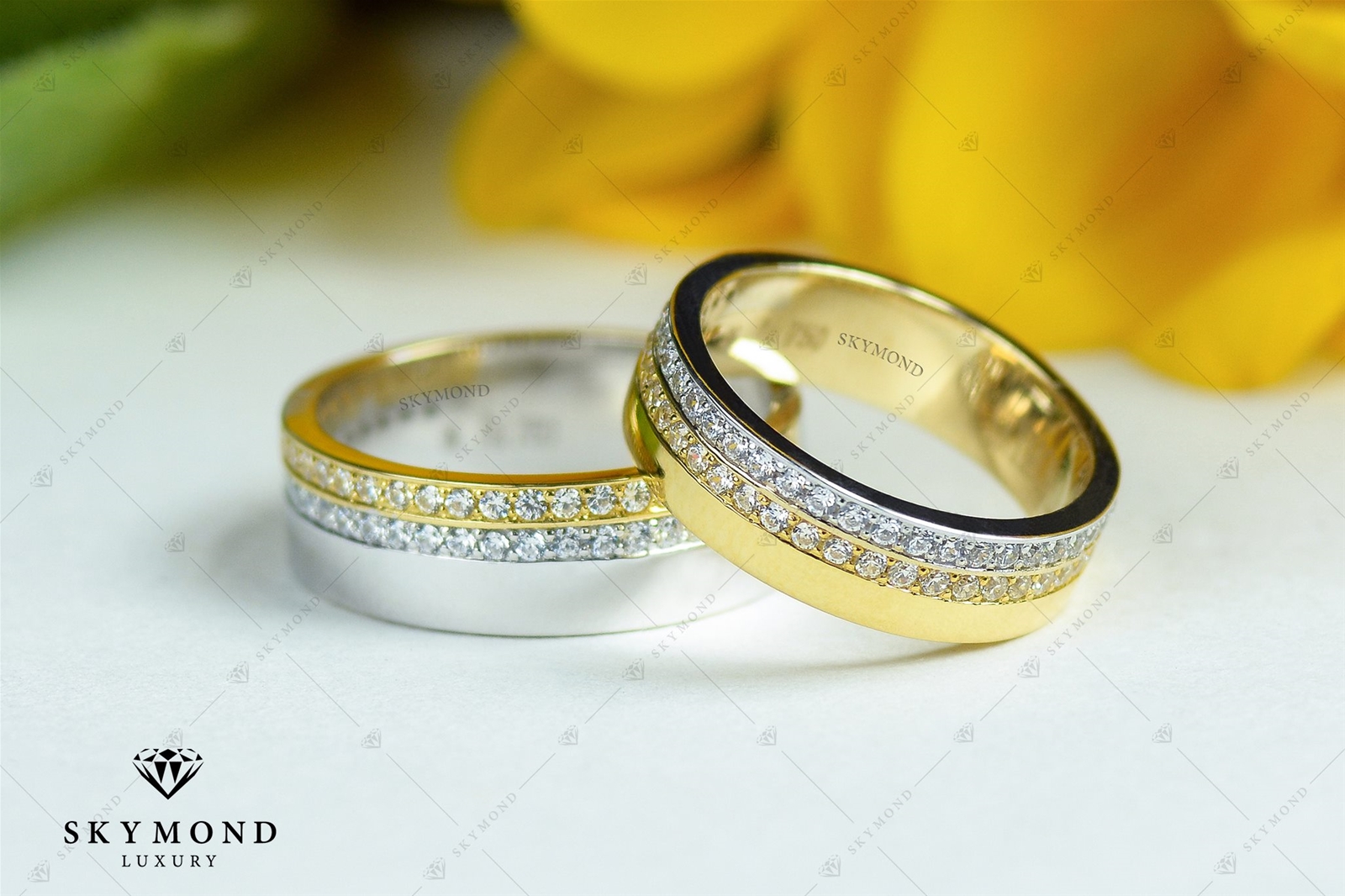 Nhẫn cưới vàng ghép