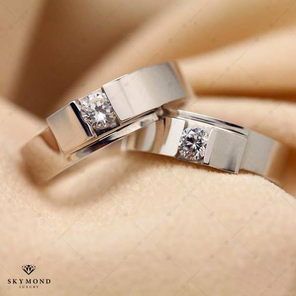 Nhẫn cưới phối màu đa dạng