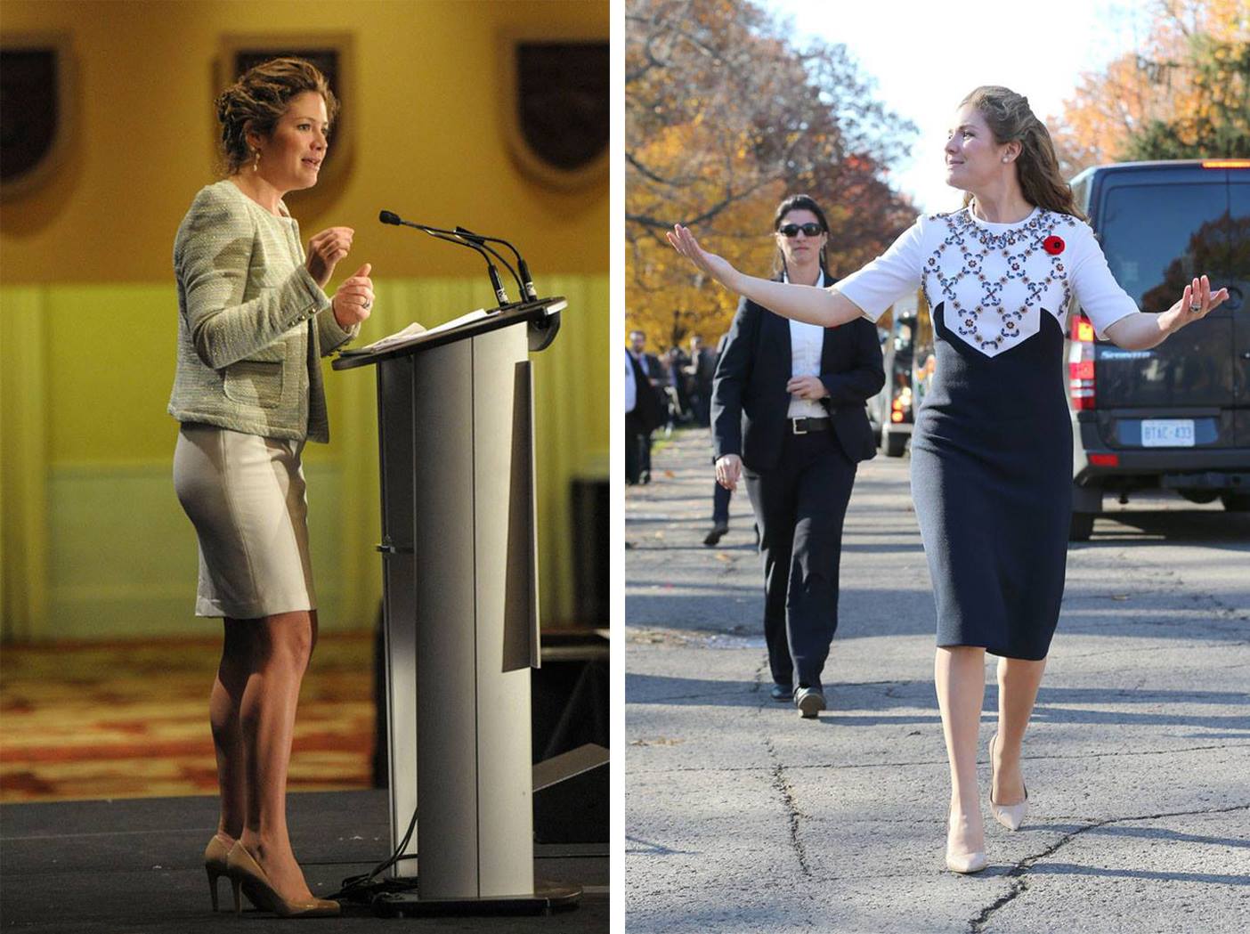 Bà Trudeau với chiếc nhẫn Platin không lúc nào tách rời trên tay