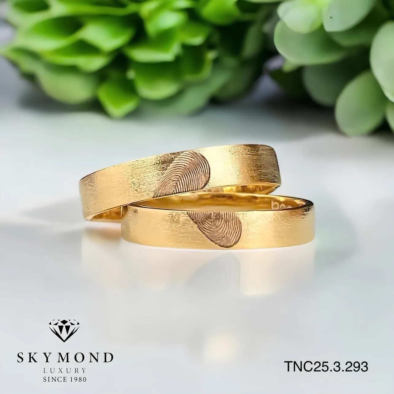 mẫu nhẫn cưới khắc vân tay