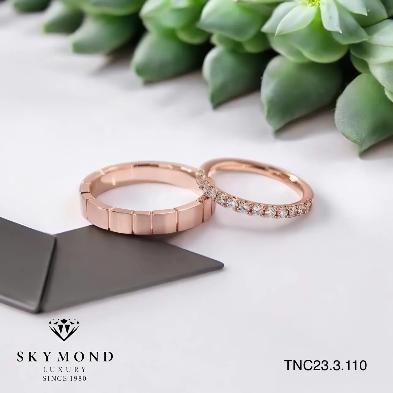 mẫu nhẫn cưới vàng hồng