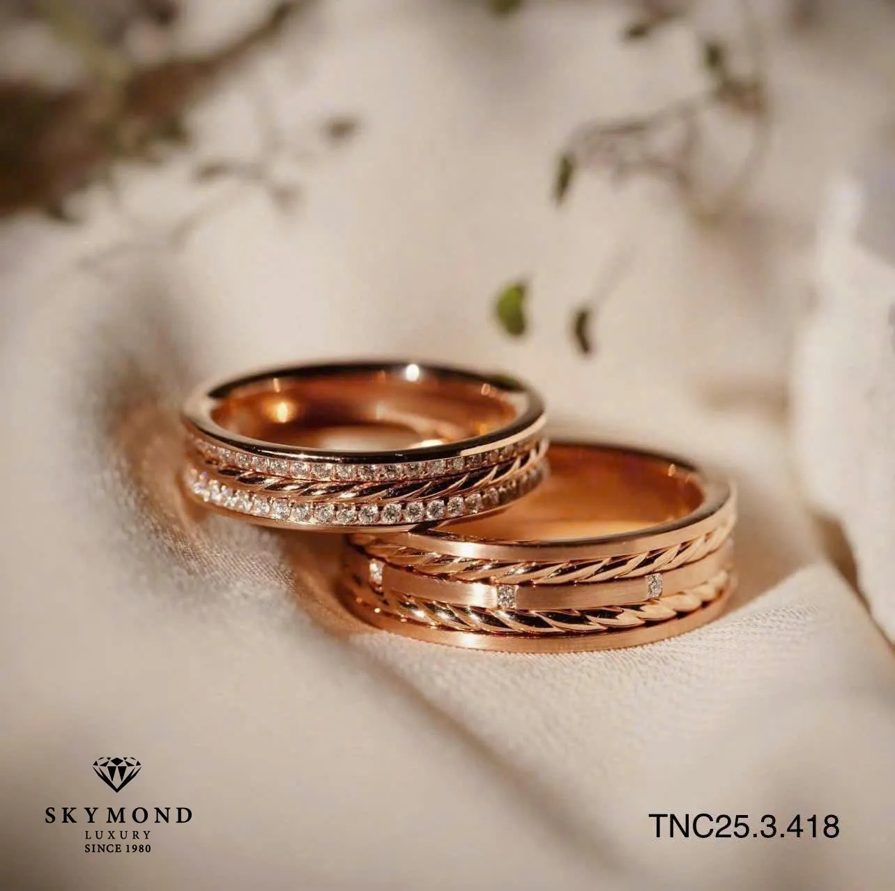 cặp nhẫn cưới thiết kế