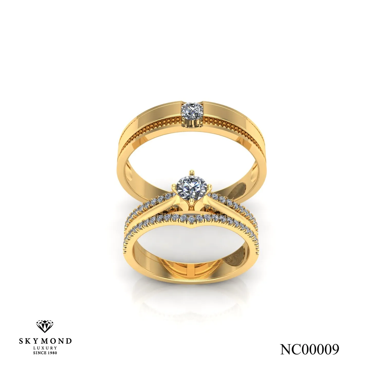 nhẫn cưới vàng skymond