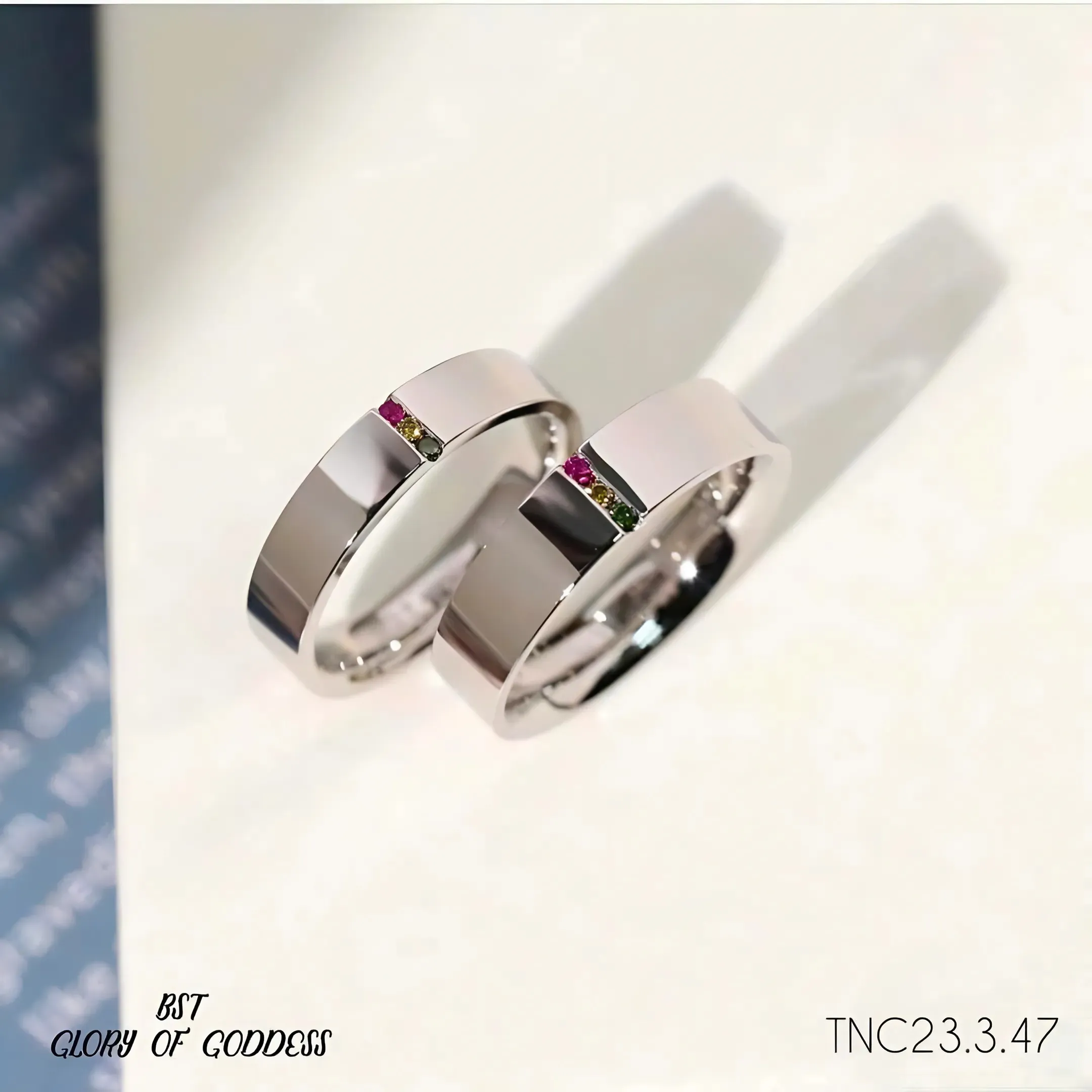 nhẫn cưới vàng trắng