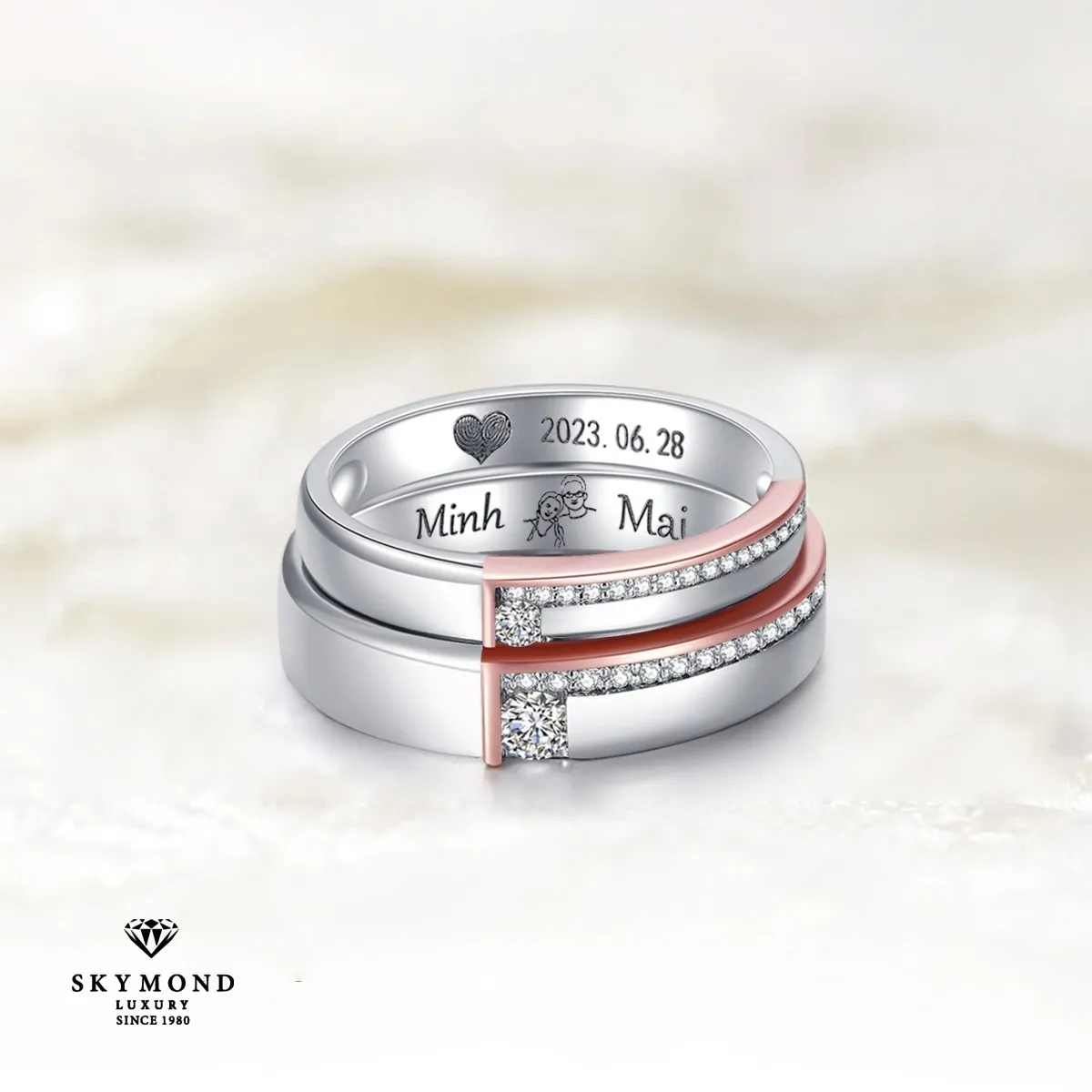 nhẫn cưới thiết kế độc bản