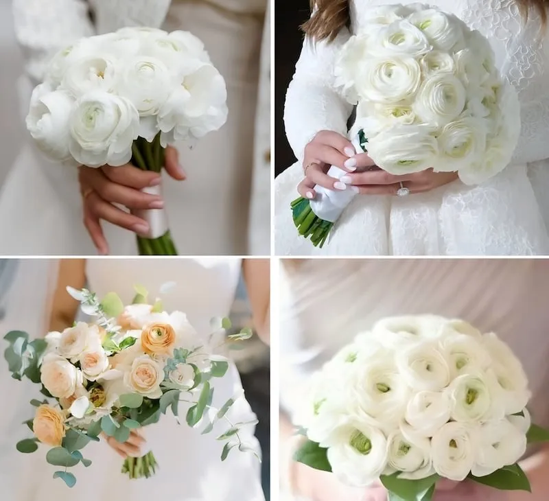 mẫu hoa cưới tối giản