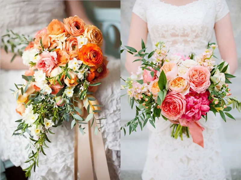 mẫu hoa cưới sống động