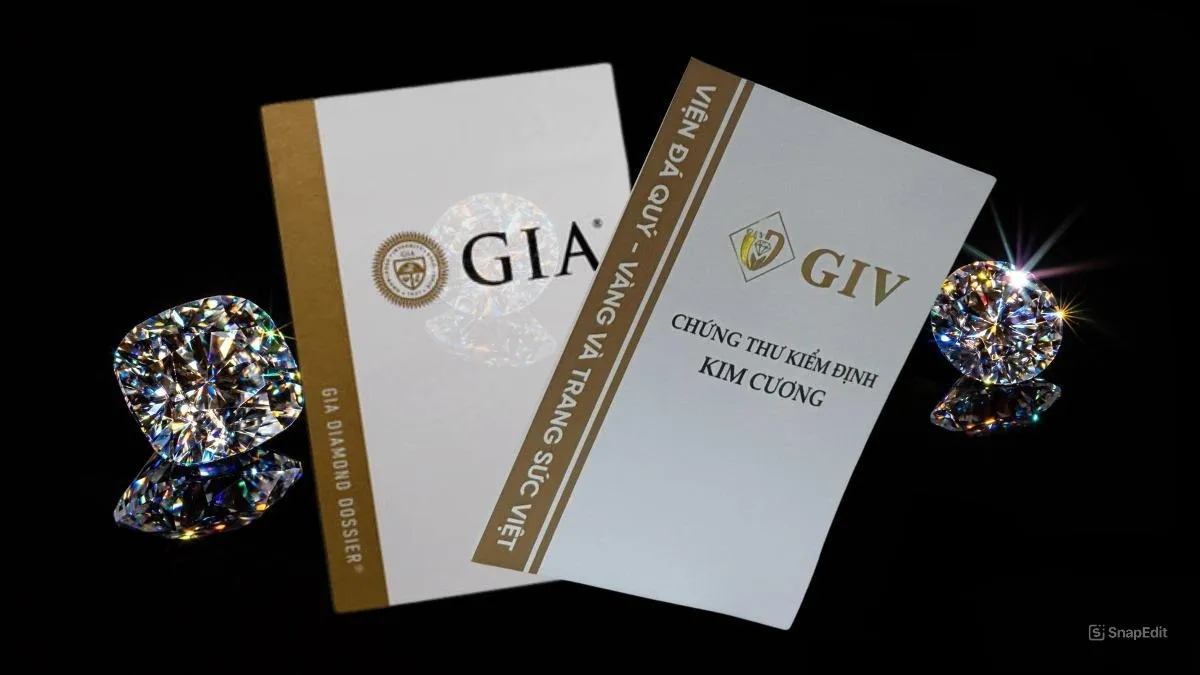 giấy kiểm định GIA và GIV