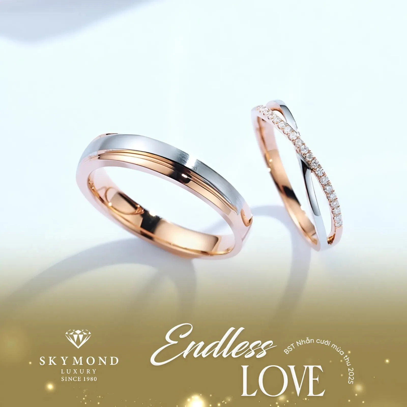 nhẫn cưới vàng ghép