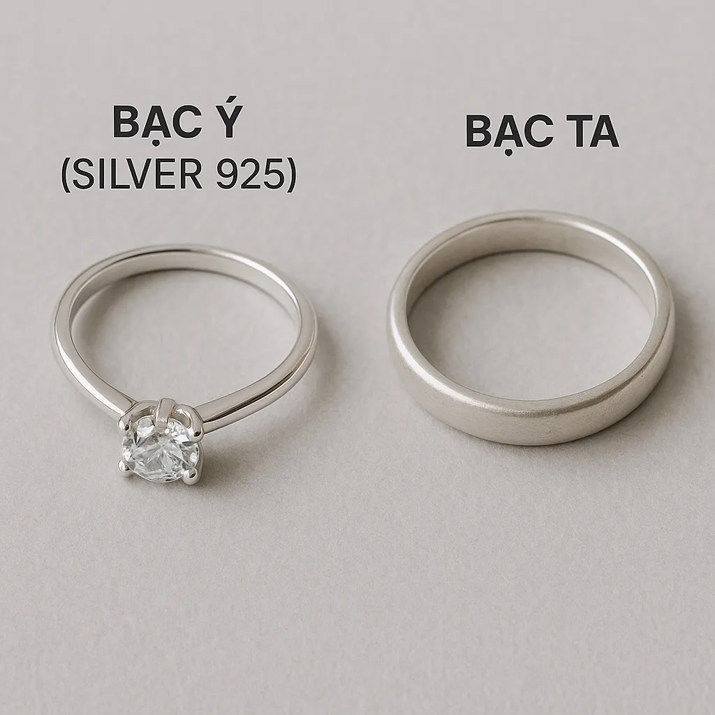 so sánh trang sức bạc 925 và bạc ta