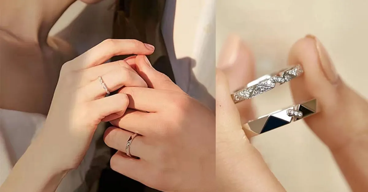 nhẫn cưới vàng trắng