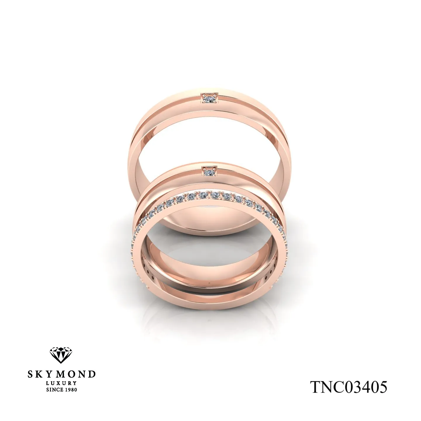 nhẫn cưới vàng hồng