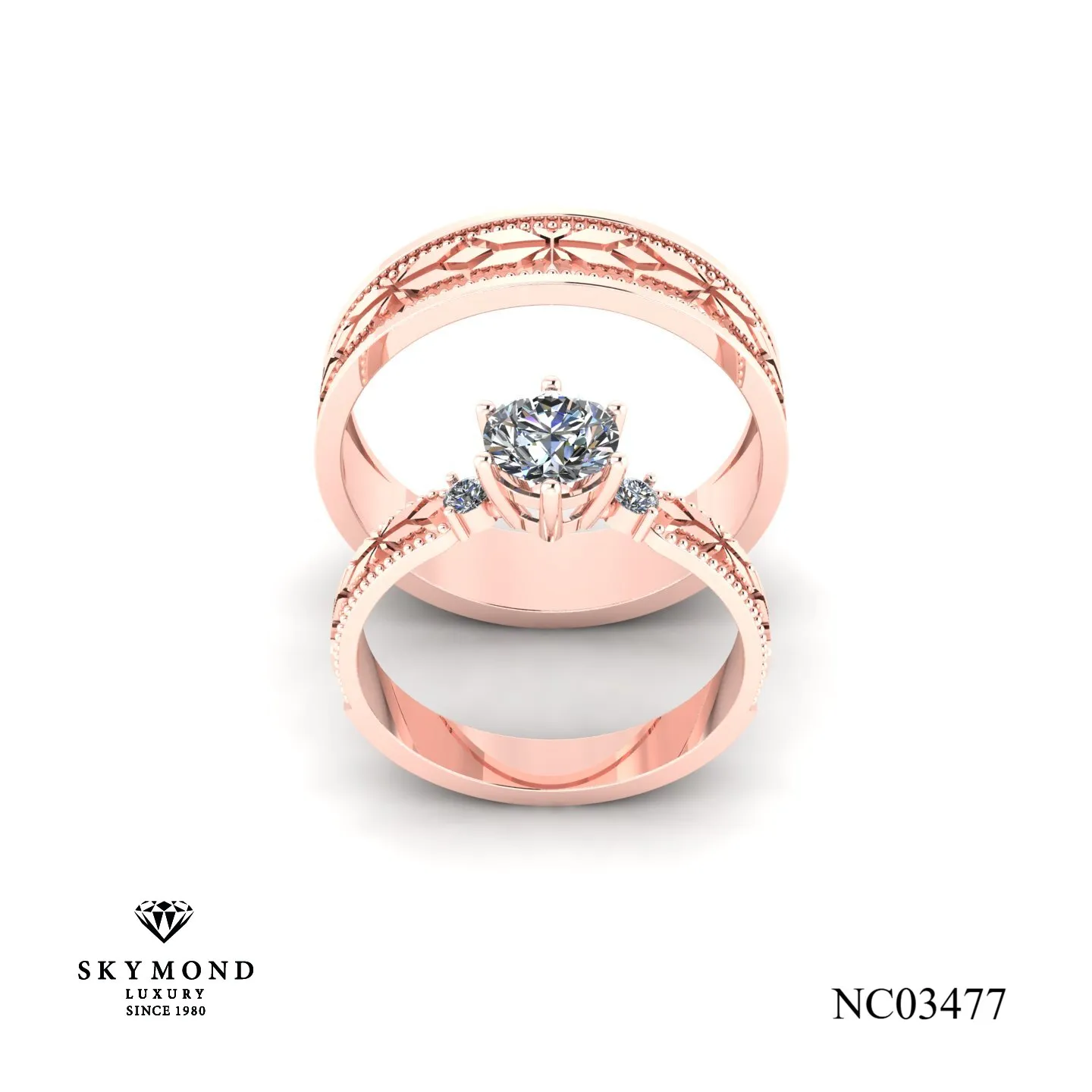 nhẫn cưới vàng hồng