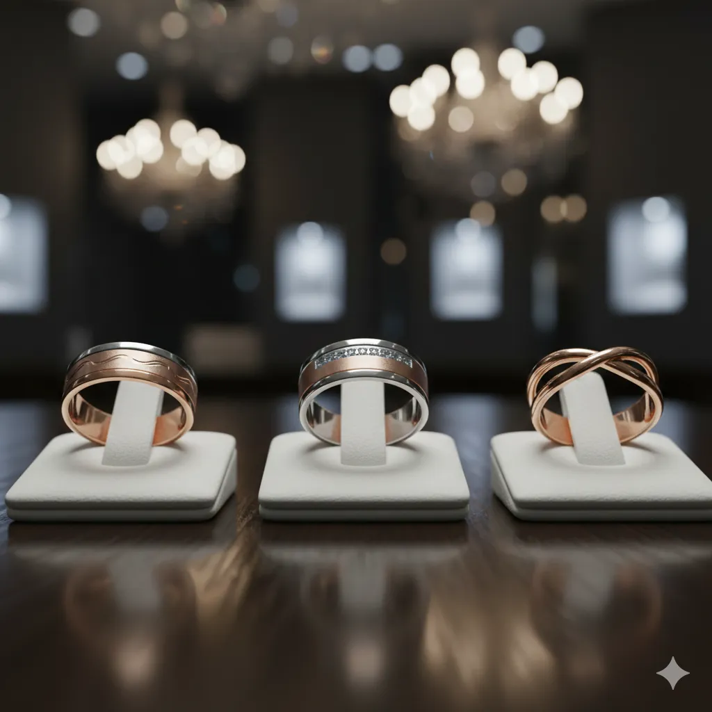 nhẫn cưới vàng ghép